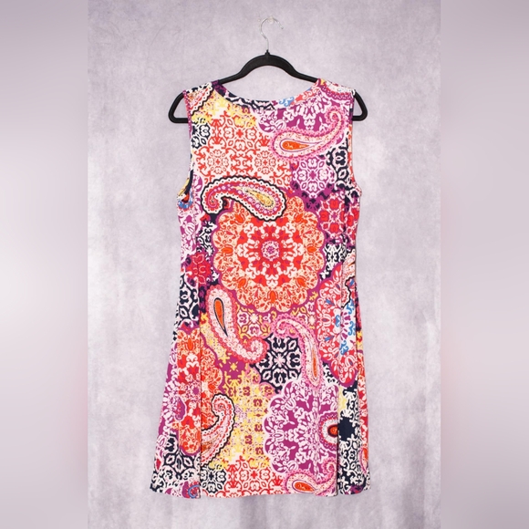 Apt 9 Paisley pull over dress with pockets size Large - Picture 2 of 8